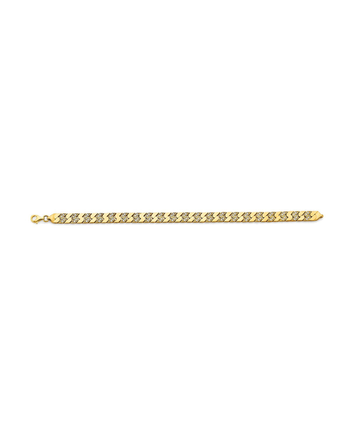 14K Yellow Gold CZ Fancy Bracelet (AB-1075)