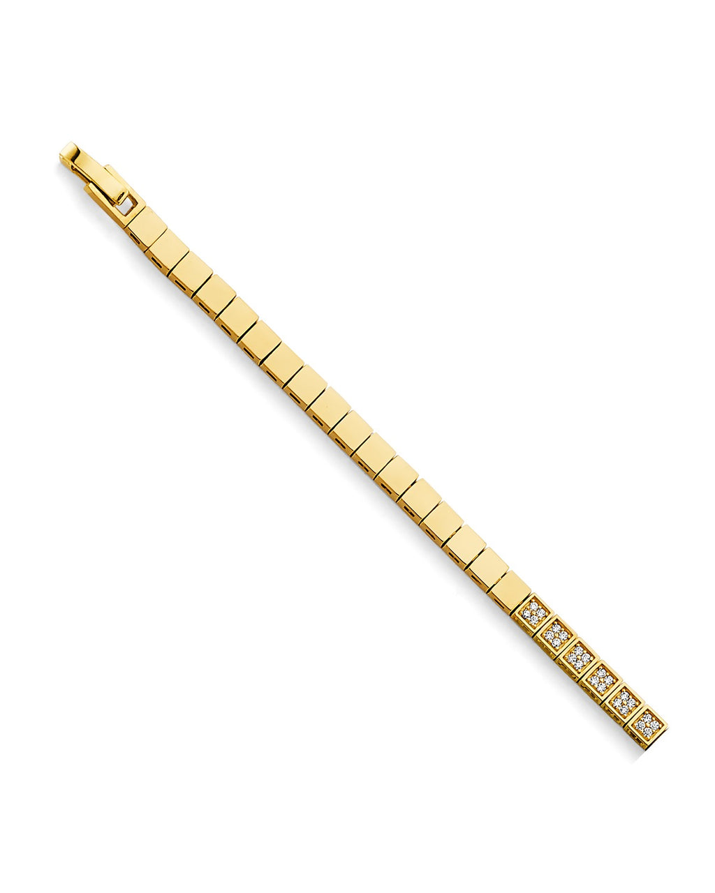 14K Yellow Gold CZ Fancy Bracelet (AB-1078)