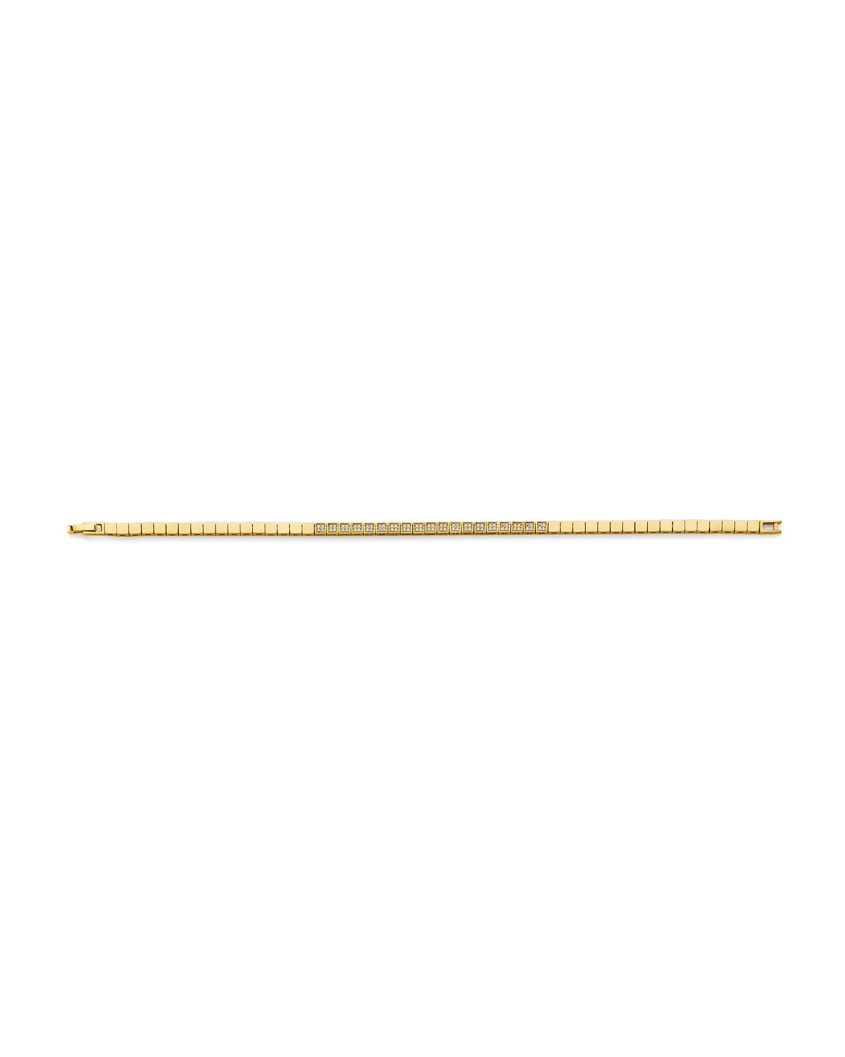 14K Yellow Gold CZ Fancy Bracelet (AB-1078)