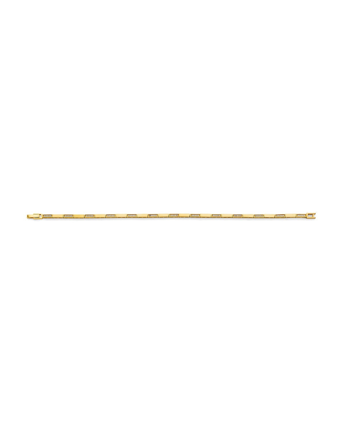 14K Yellow Gold CZ Fancy Bracelet (AB-1079)