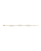 14K Two-Tone Gold 2T Triple Together Oval Bracelet (AB-1083)