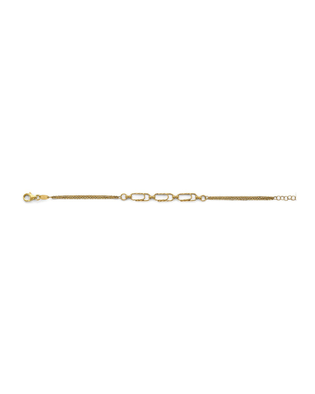 14K Yellow Gold DC Paperclip Bracelet (AB-1084)