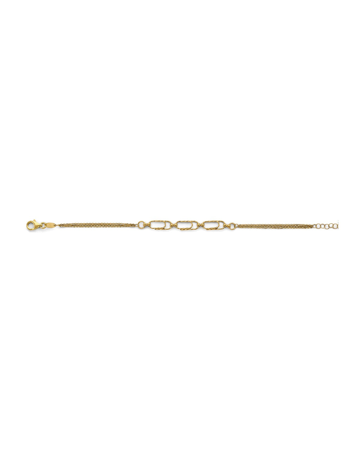 14K Yellow Gold DC Paperclip Bracelet (AB-1084)