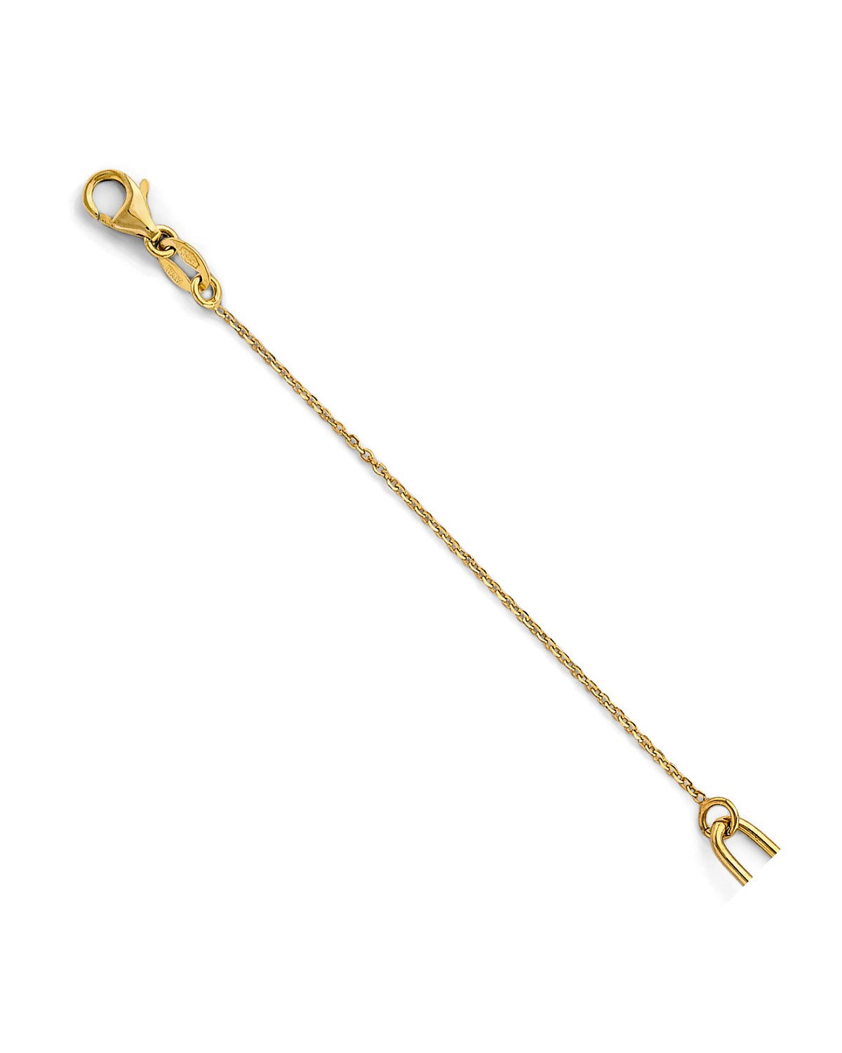 14K Two-Tone Gold 2T CZ Paperclip Bracelet (AB-1085)