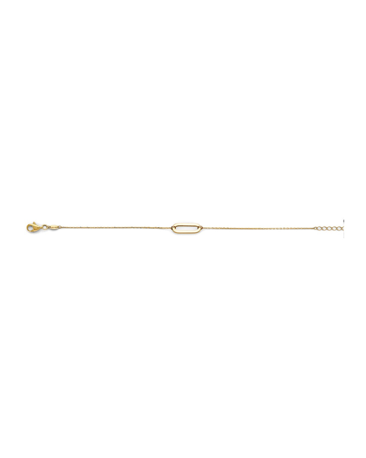 14K Yellow Gold Paperclip Lock Bracelet (AB-1086)