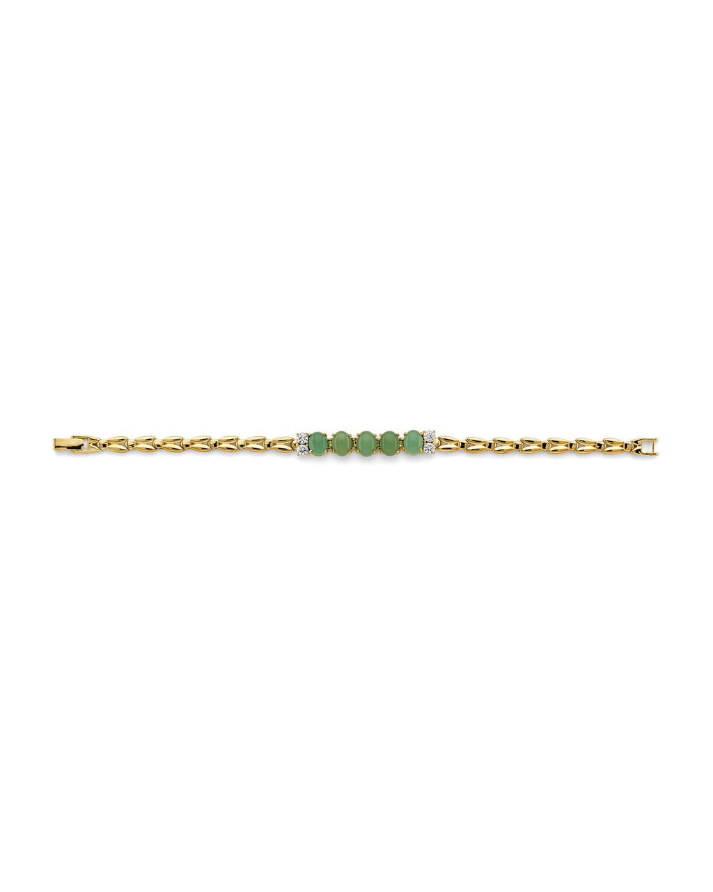 14K Yellow Gold Jade Bracelet (AB-1094)