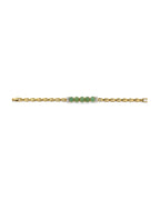 14K Yellow Gold Jade Bracelet (AB-1094)