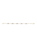 14K Tri-Color Gold 3C Flower Bracelet (AB-1095)