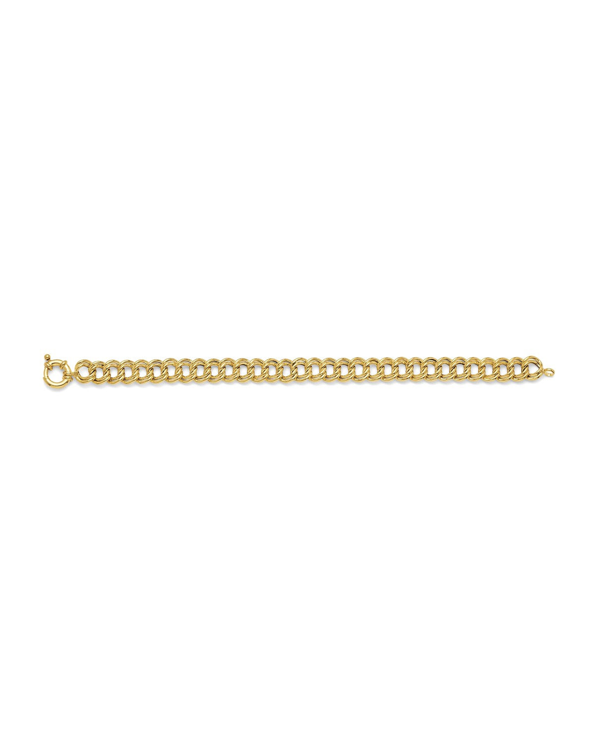 14K Yellow Gold Hollow Charm Bracelet (AB-1113)