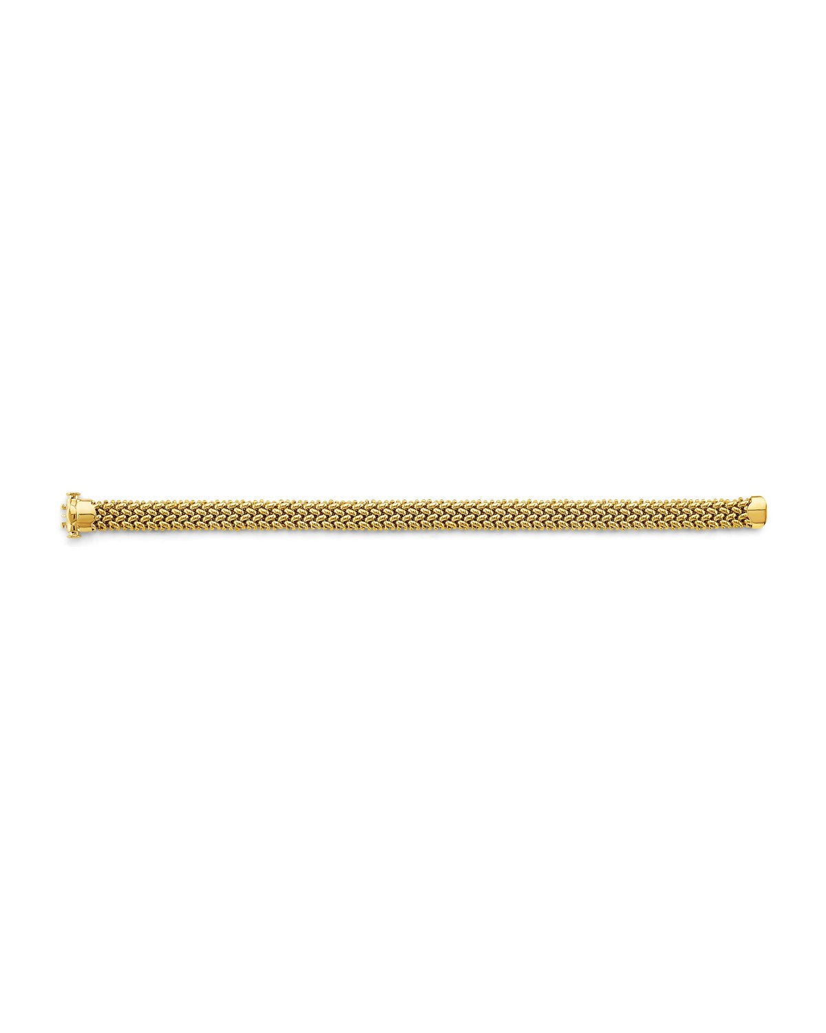 14K Yellow Gold Hollow Mesh Design Bracelet (AB-1115)