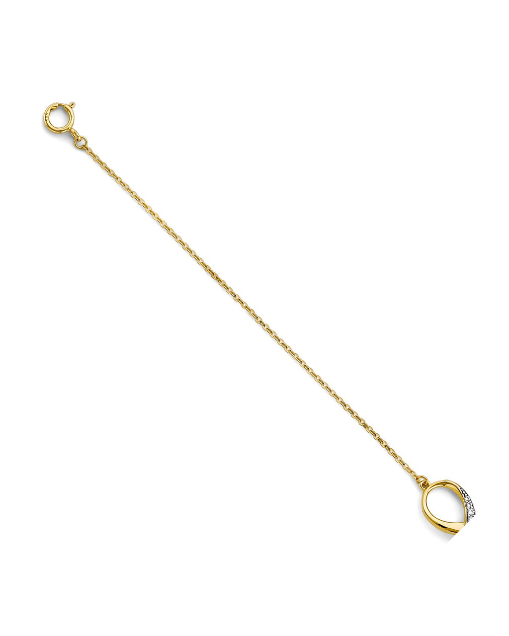 14K Yellow Gold CZ Infinity Bracelet (AB-1118)