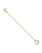 14K Yellow Gold CZ Infinity Bracelet (AB-1118)