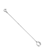 14K White Gold CZ Infinity Bracelet (AB-1119)
