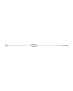 14K White Gold CZ Infinity Bracelet (AB-1119)