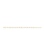 14K Yellow Gold Red Enamel Bead Bracelet & Anklet