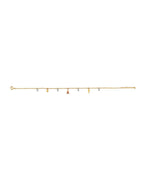 14K Tri-Color Gold Charm CZ Bracelet & Anklet
