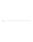 14K Yellow Gold Turquoise Color Enamel Bead Bracelet & Anklet