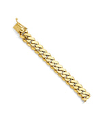 14K Yellow Gold Miami Cuban Link ID Bracelet (AB-1156)