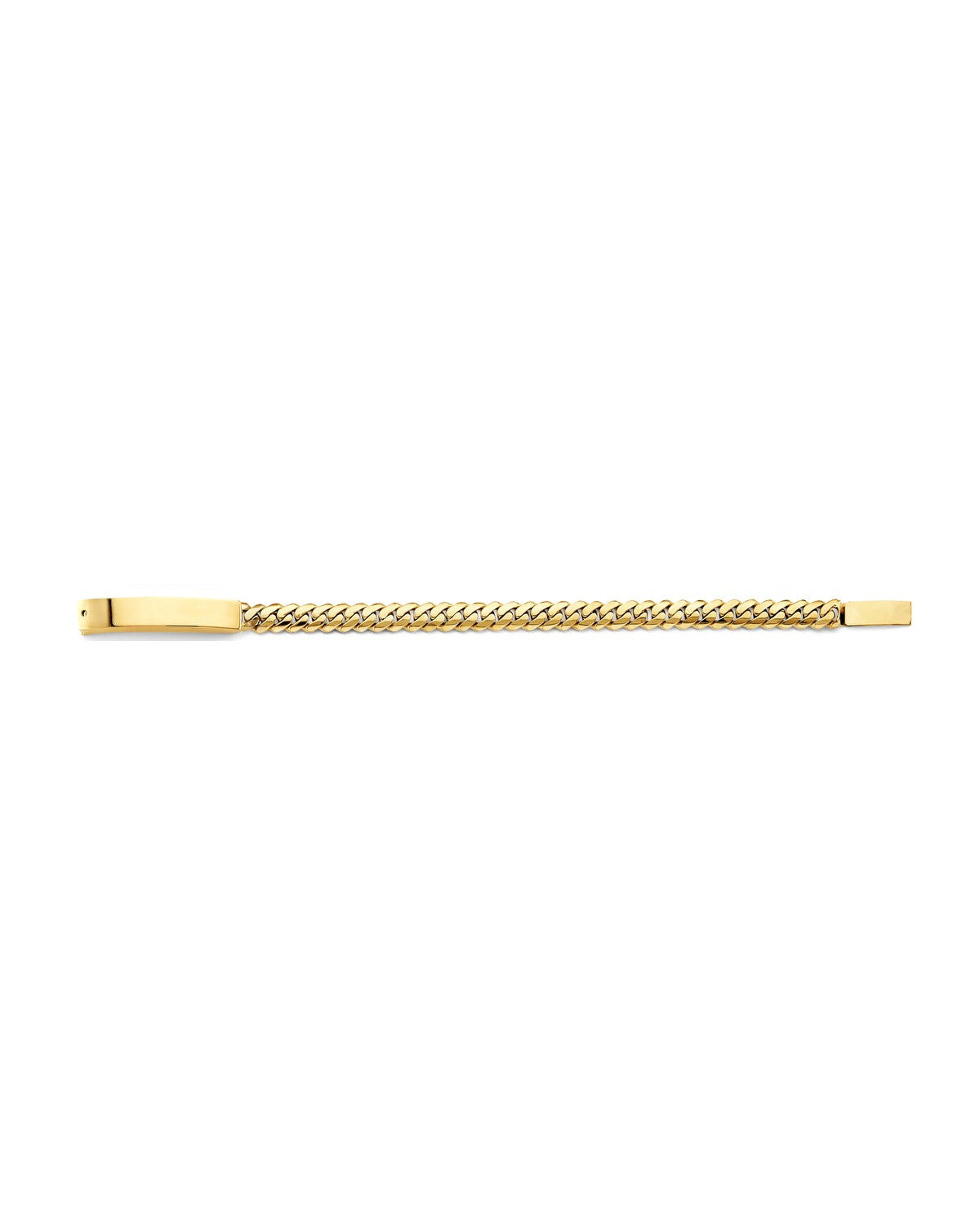 14K Yellow Gold Miami Cuban Link Mil ID Bracelet (AB-1167)