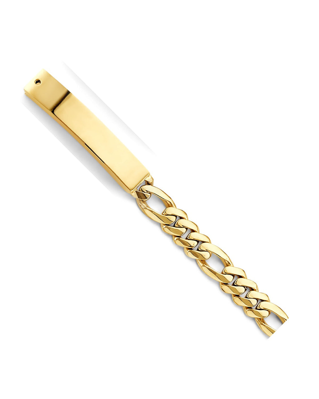 14K Yellow Gold Miami Cuban Link Mil ID Bracelet (AB-1168)