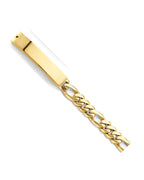 14K Yellow Gold Miami Cuban Link Mil ID Bracelet (AB-1168)