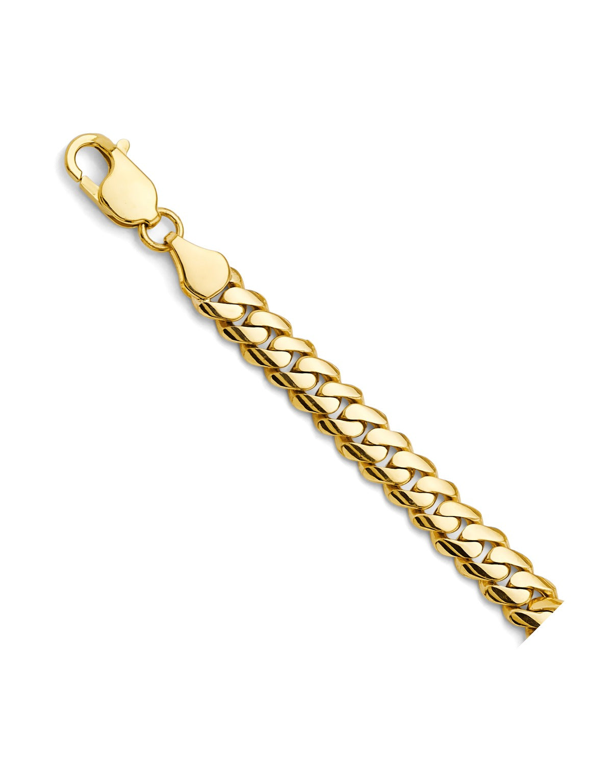 14K Yellow Gold Cuban Frame Junior ID Bracelet (AB-1171)