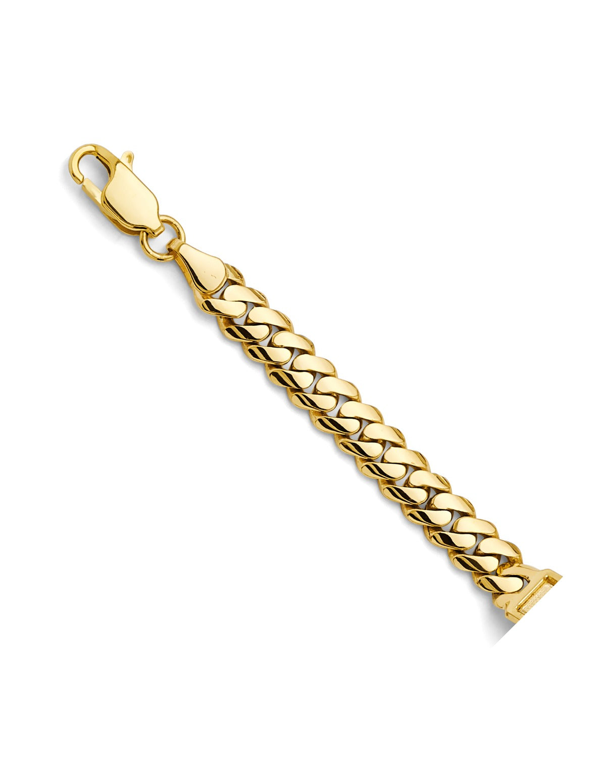 14K Yellow Gold Cuban Frame Junior ID Bracelet (AB-1172)