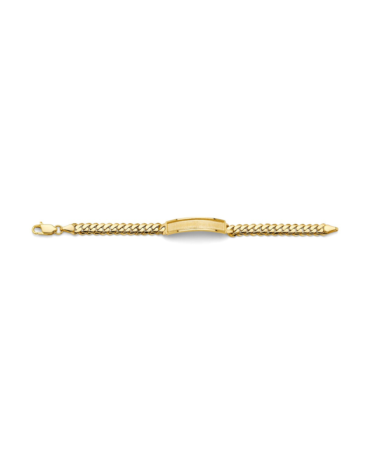 14K Yellow Gold Cuban Frame Junior ID Bracelet (AB-1172)