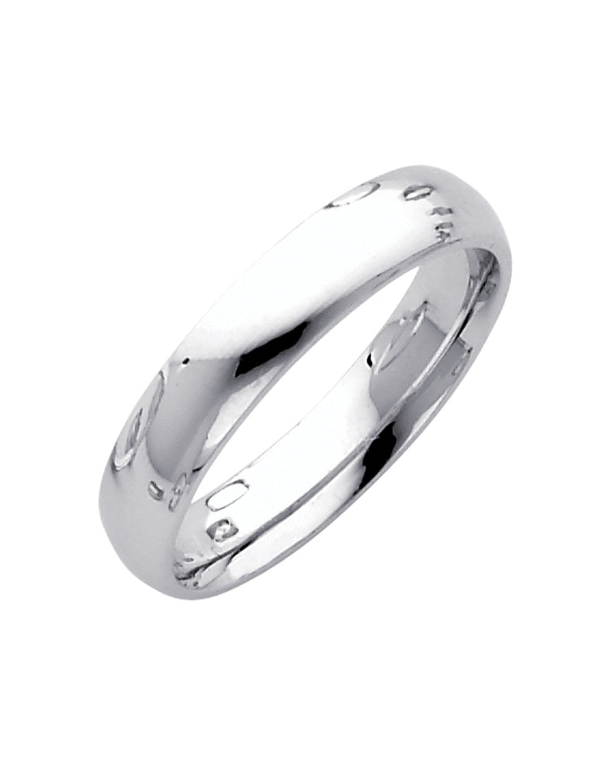 14K White Gold 4mm Comfort Fit Wedding Band (BC-040W)