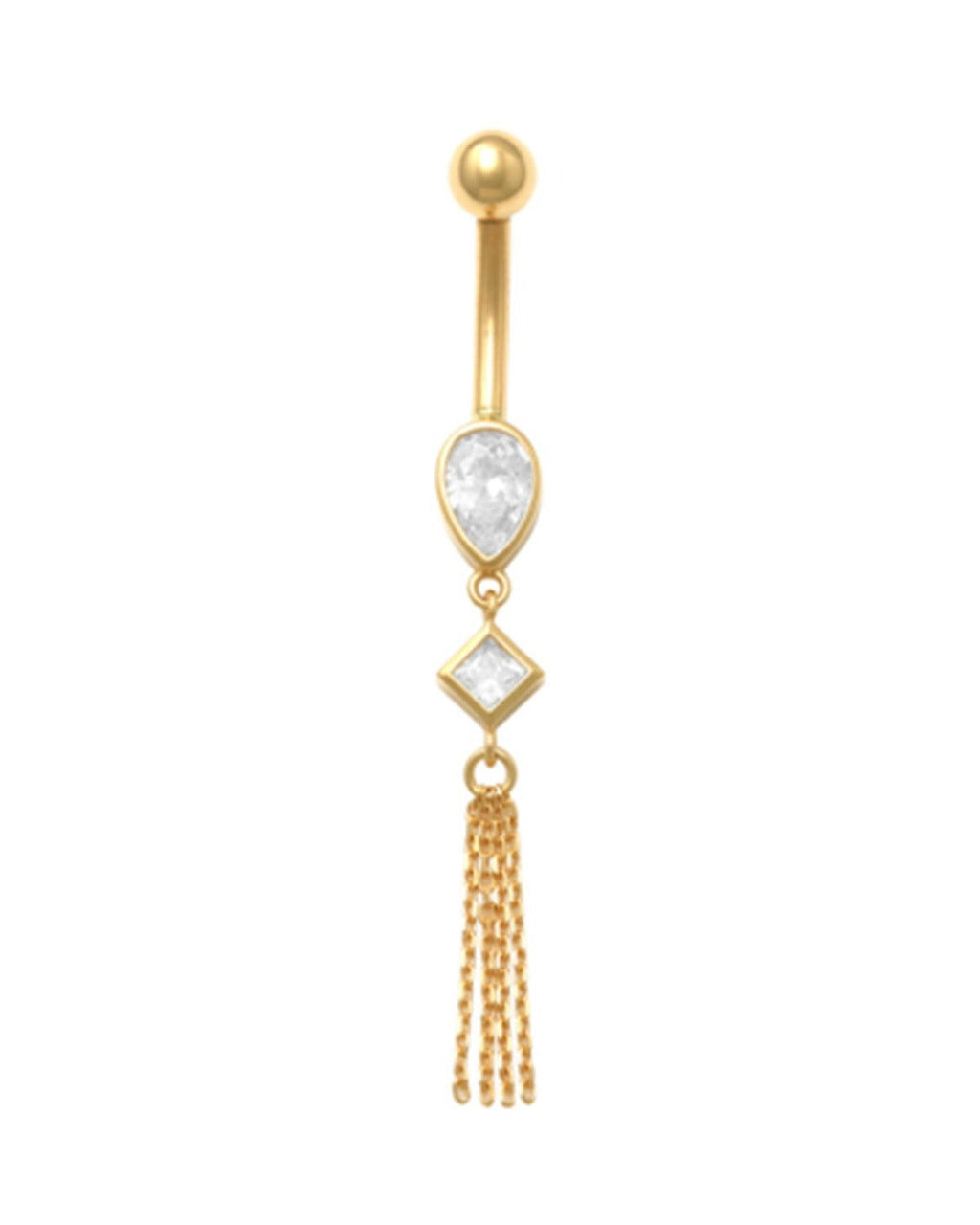 14K Yellow Gold Classic Belly Ring (BO23-10)