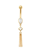 14K Yellow Gold Classic Belly Ring (BO23-10)