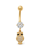 14K Yellow Gold Classic Belly Ring (BO23-19)