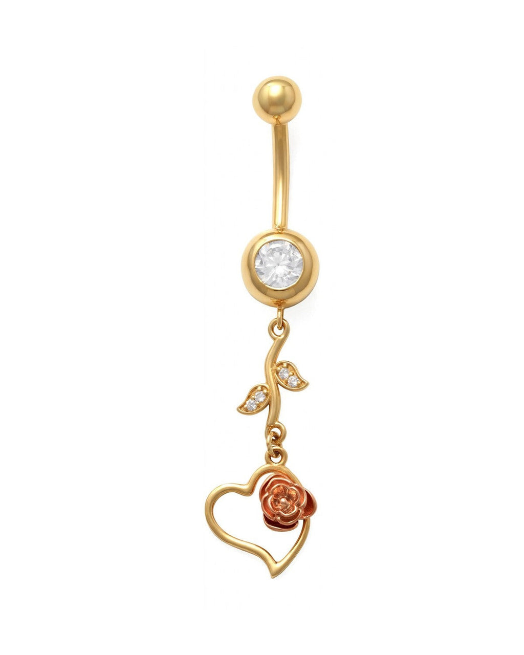 14K Yellow Gold Classic Belly Ring (BO23-21)