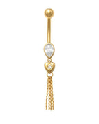 14K Yellow Gold Classic Belly Ring (BO23-25)
