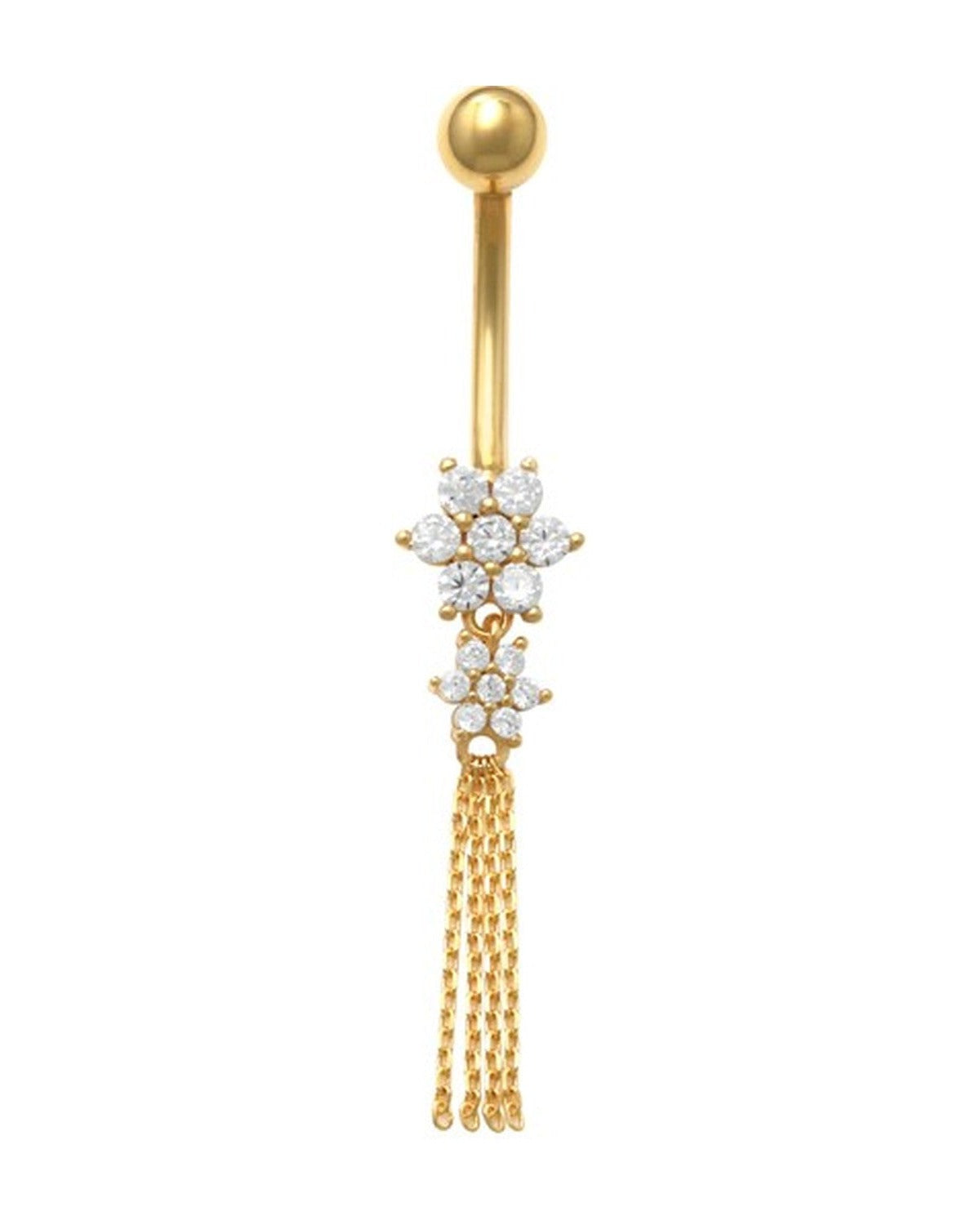 14K Yellow Gold Classic Belly Ring (BO23-27)