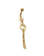 14K Yellow Gold Classic Belly Ring (BO23-32)