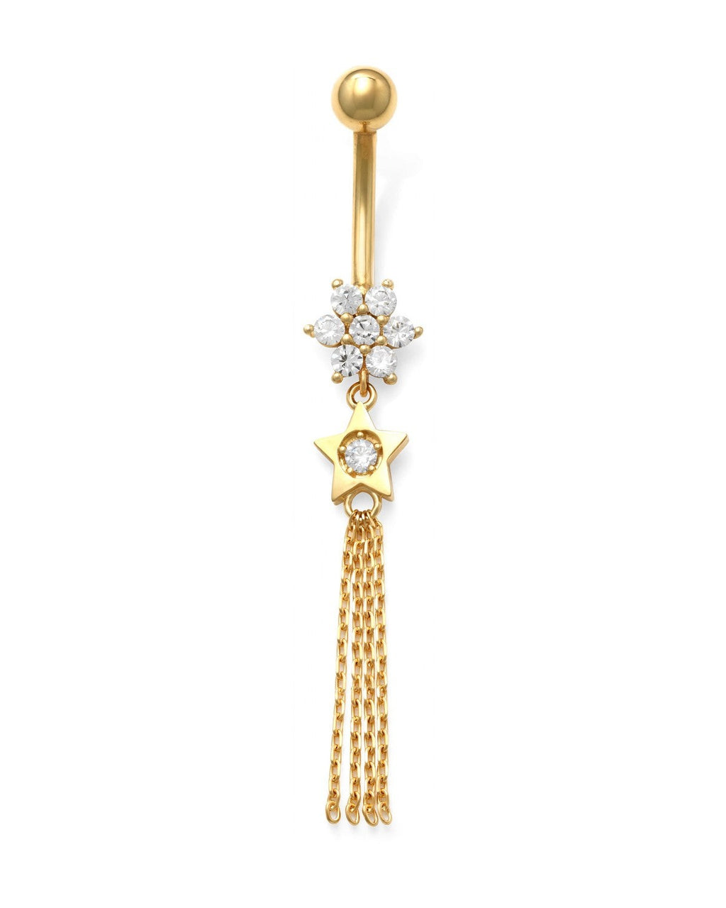 14K Yellow Gold Classic Belly Ring (BO23-34)