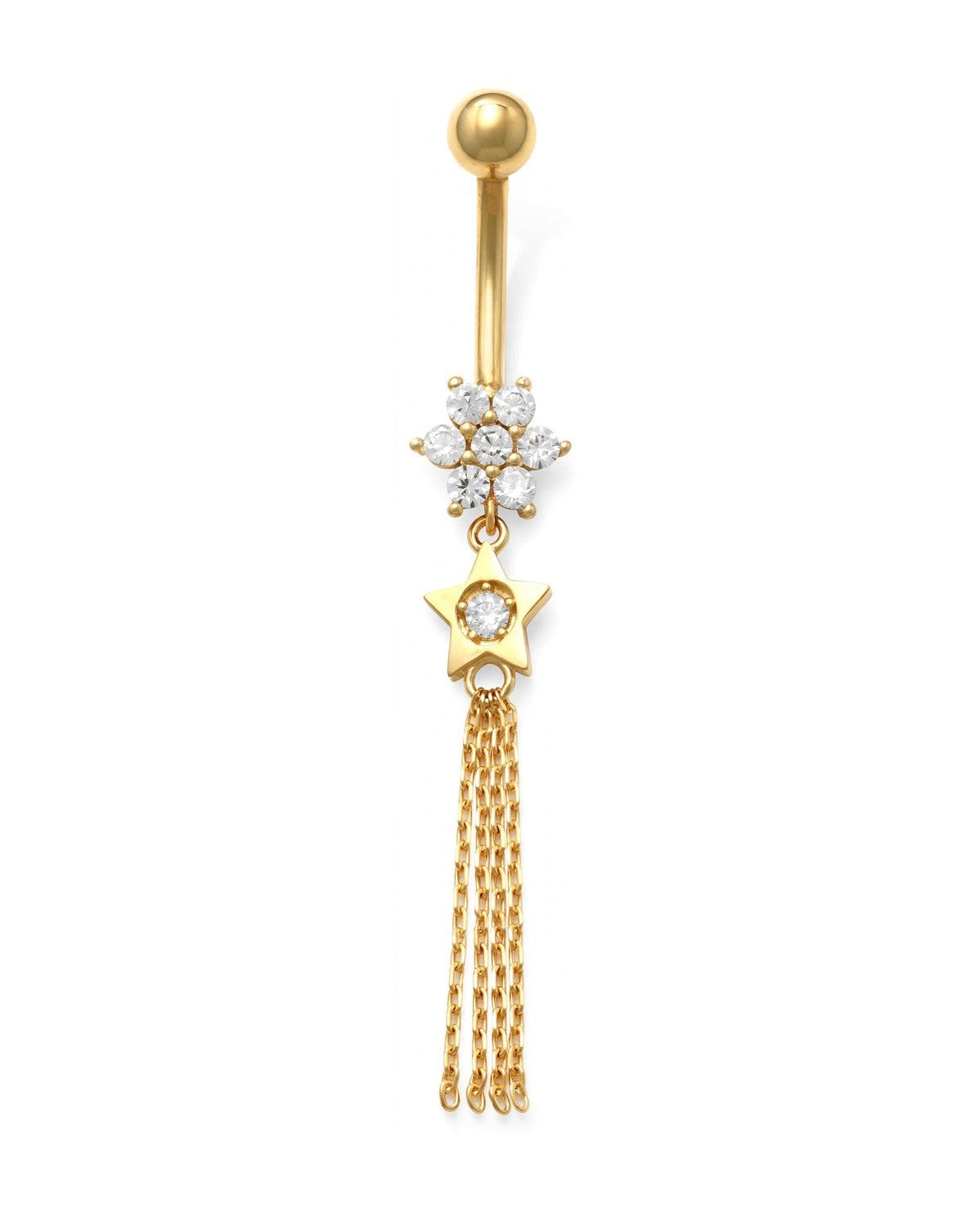 14K Yellow Gold Classic Belly Ring (BO23-34)