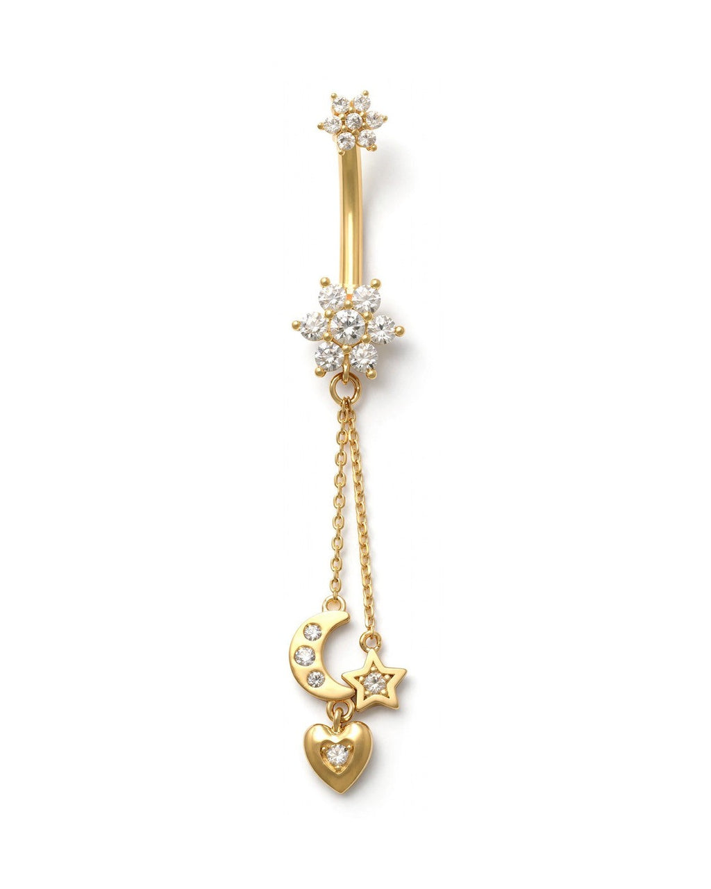 14K Yellow Gold Classic Belly Ring (BO23-48)