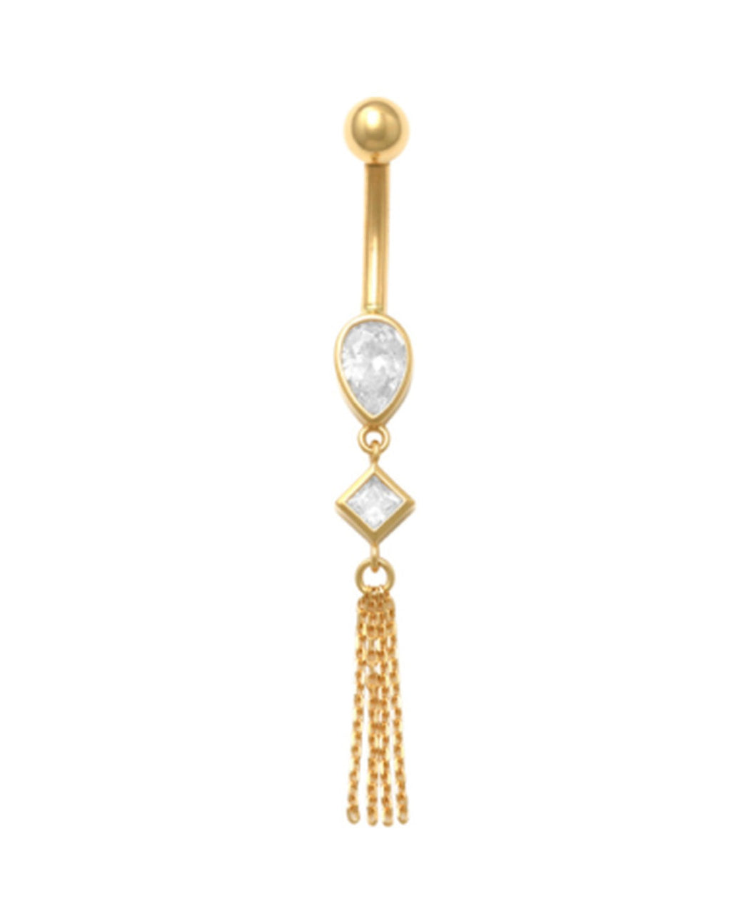14K Yellow Gold Belly Ring BO23-10