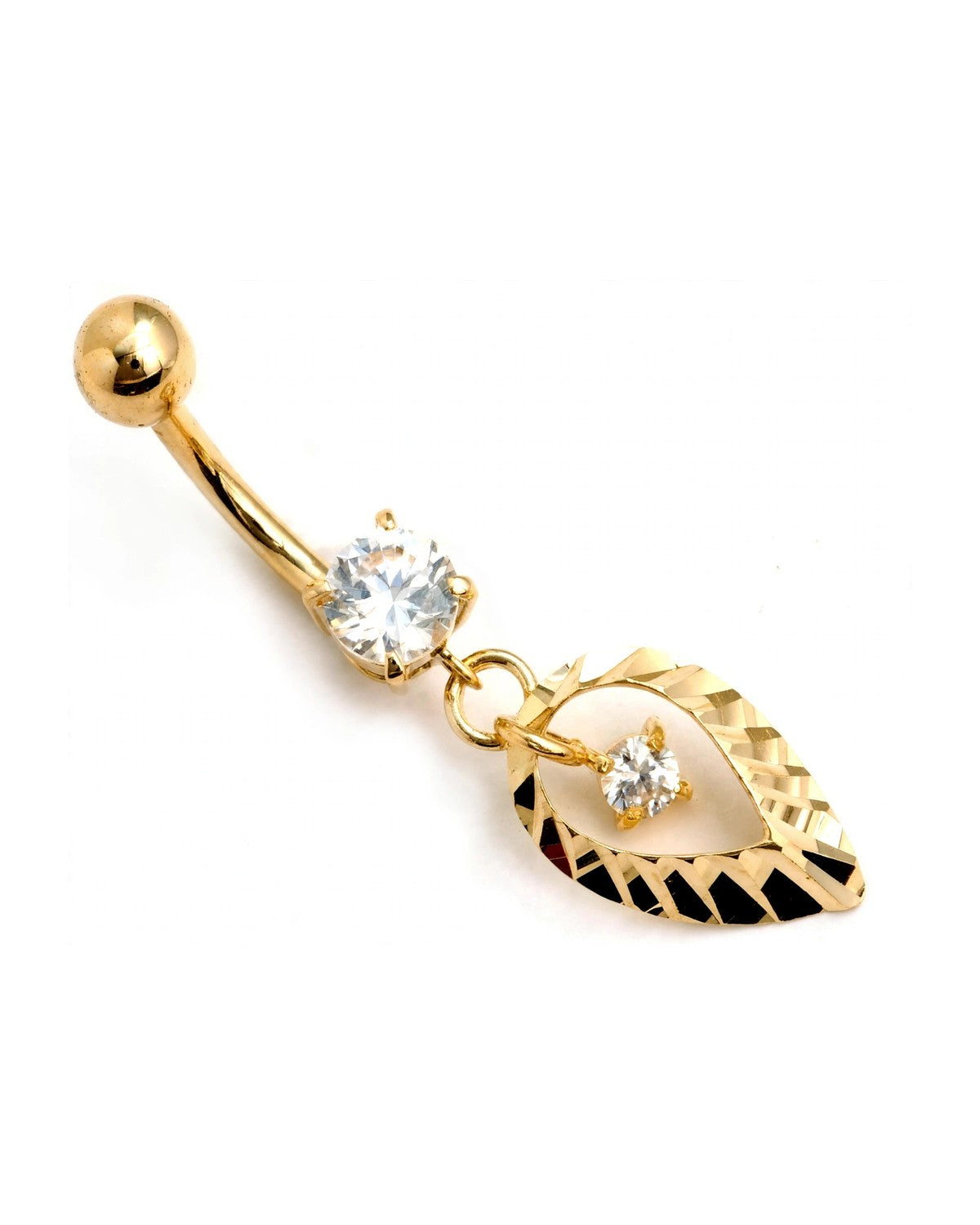 14K Yellow Gold Belly Ring BO23-15