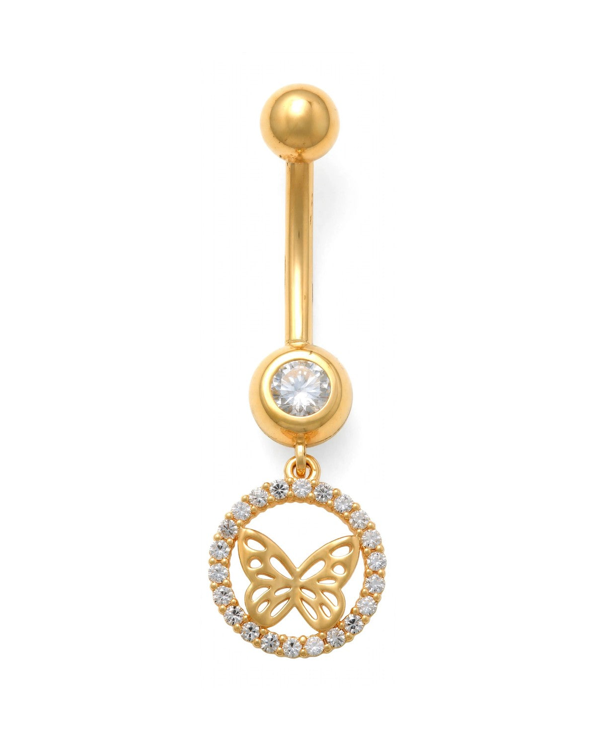 14K Yellow Gold Belly Ring BO23-23