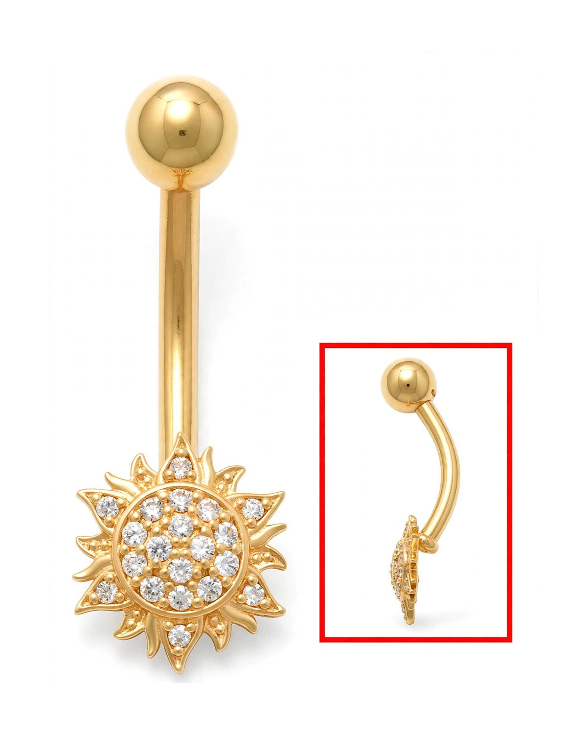 14K Yellow Gold Belly Ring BO23-31