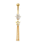 14K Yellow Gold Belly Ring BO23-34