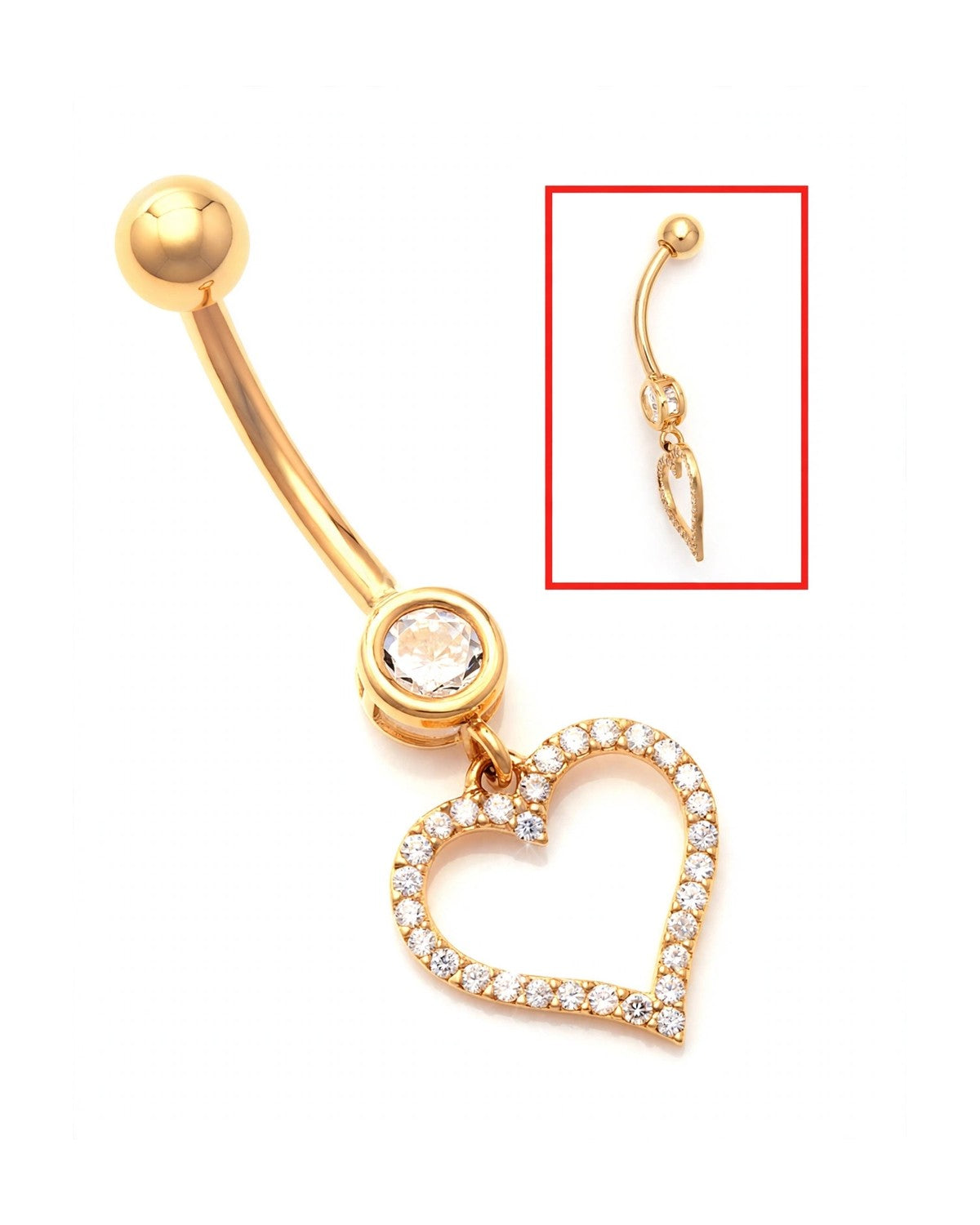 14K Yellow Gold Belly Ring BO23-42