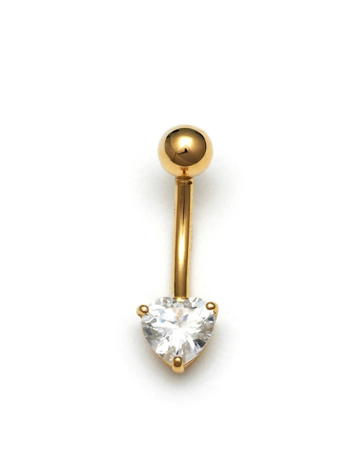 14K Yellow Gold 5mm Ball Belly Ring (BO6004-5MM)