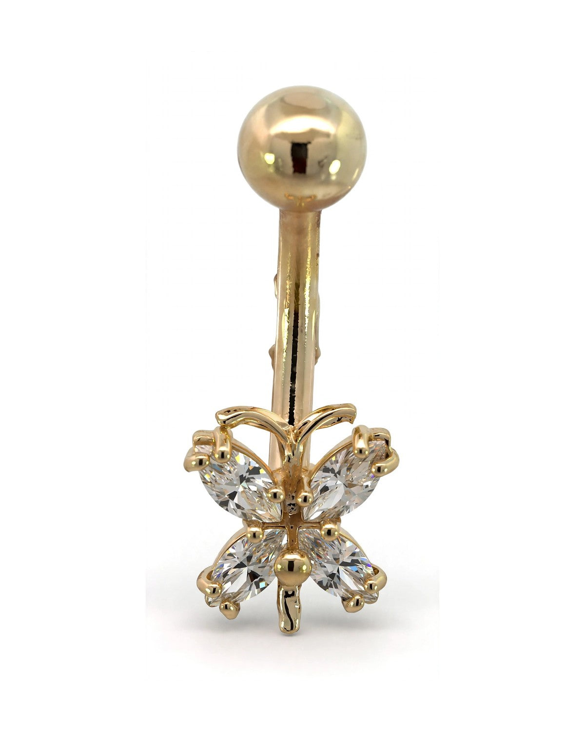 14K Yellow Gold Belly Ring BO6020