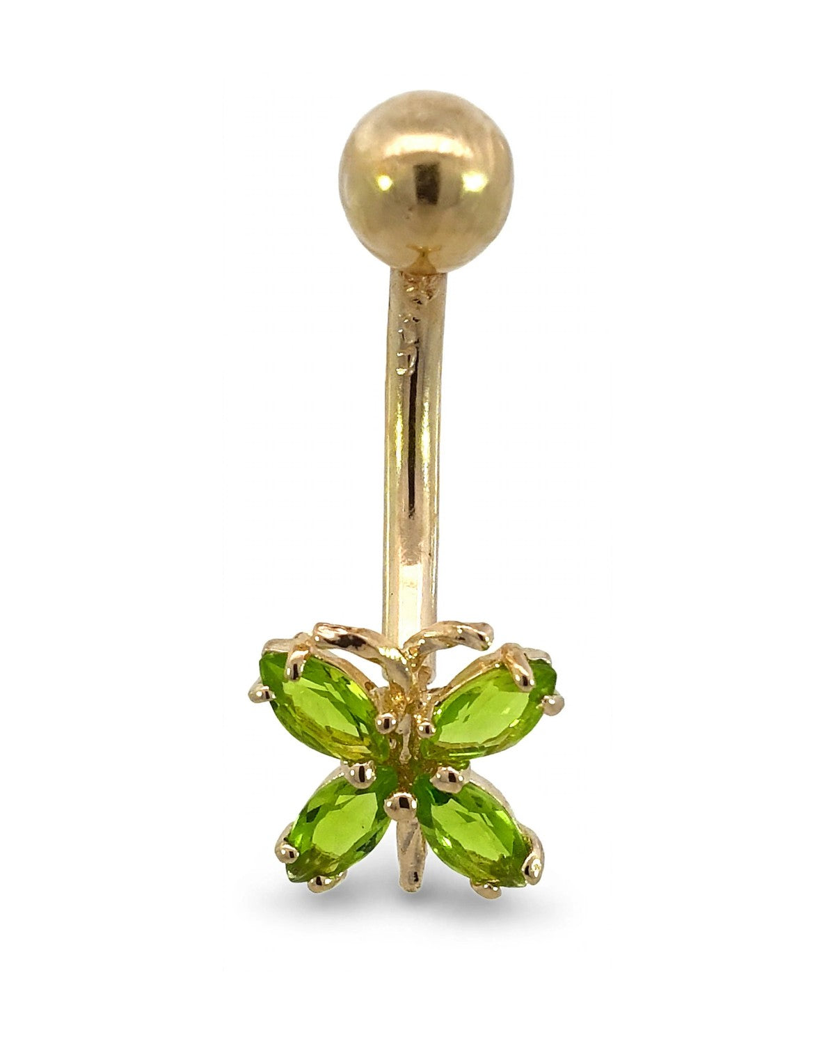 14K Yellow Gold Belly Ring BO6020-AUG