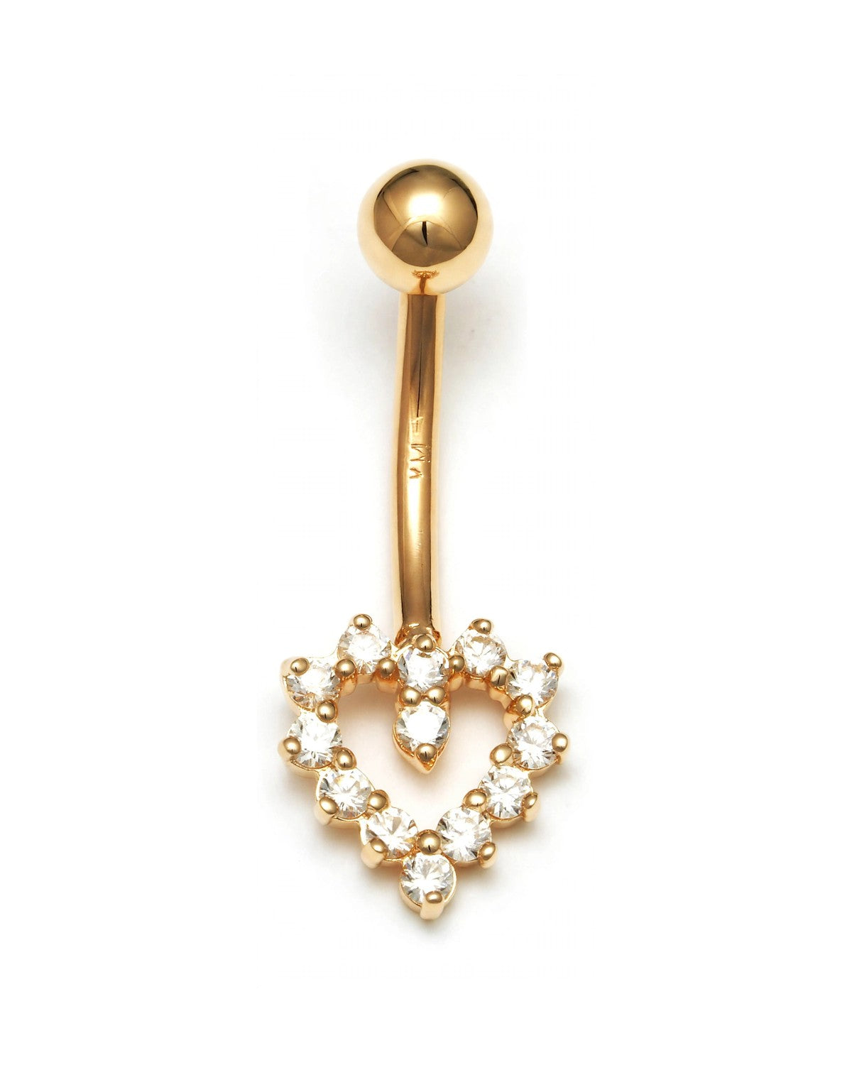 14K Yellow Gold Belly Ring BO6028