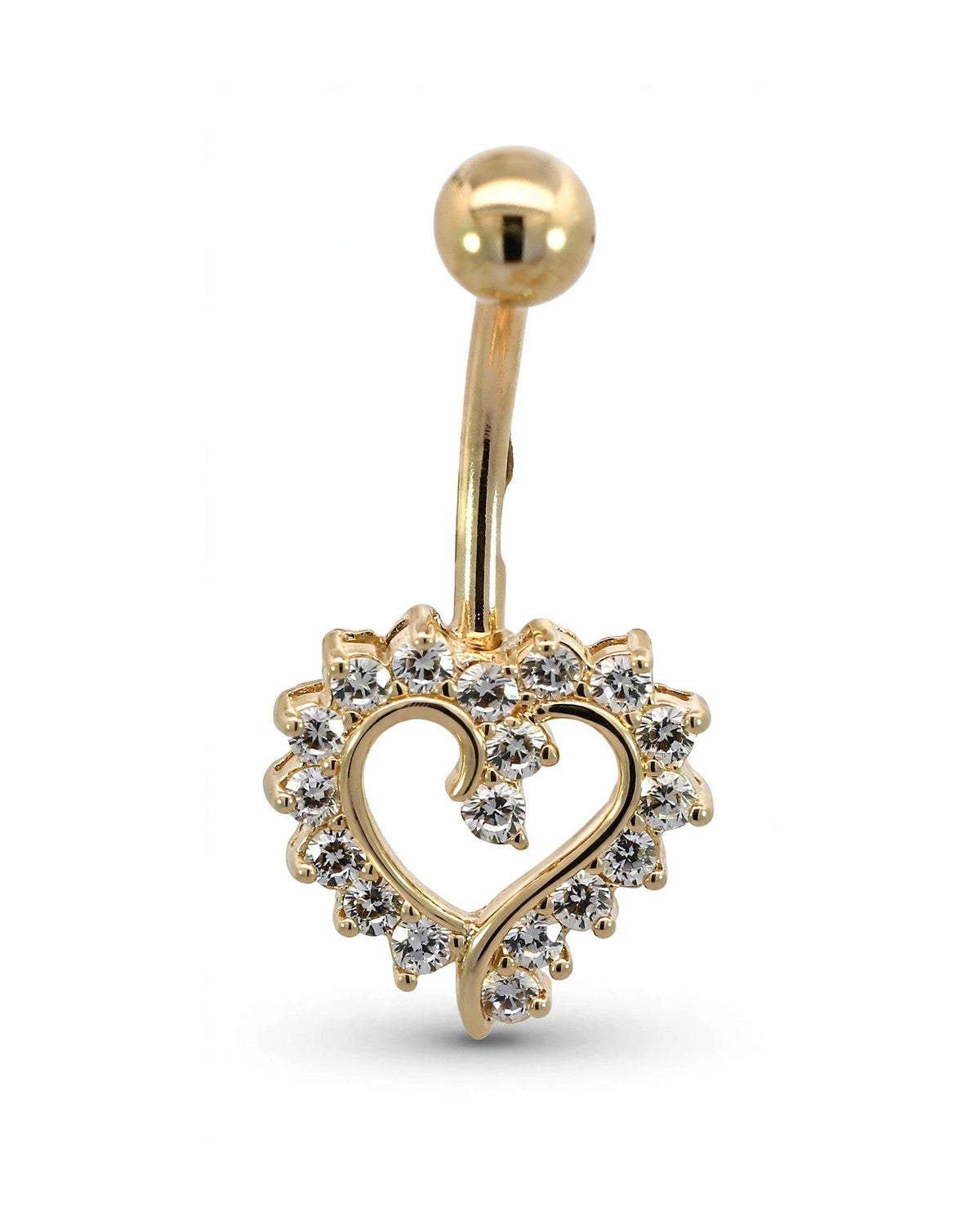 14K Yellow Gold Belly Ring BO6029